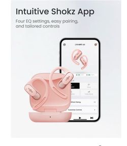 Shokz OpenFit Air - Open-Ear Headphones, True Wireless Earbuds, Water Resistant, Secure Earhooks for Daily Use, Pink