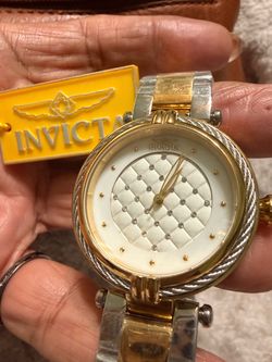 Invicta 28938 Ladies Two-Tone Bolt Quartz Watch Crystal Accents