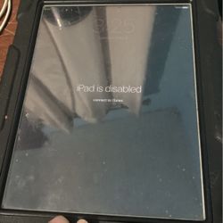 ipad 2 gen with charger but its disabled cant unlock it