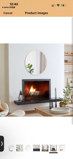 28 inch Round Mirror Gold Large Circle Wall Mirror for Bathroom with Metal Framed, Round Wall Mirror for Wall Decor, Vanity, Entryway Living Room