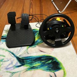 Thrustmaster TMX Force Feedback Racing Wheel with a 2-pedal set. 