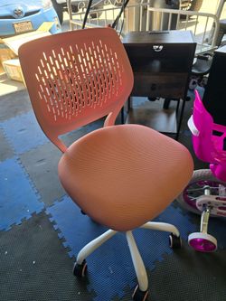 Kids Desk Chair Ergonomic Swivel Children Mesh Study Height Adjustable Pink Pink
