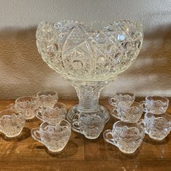 Crystal Elegant Punch Bowl Set, Excellent Taste For Your Gatherings