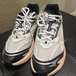 Puma, Velophasis, White, Gray, Tan, 10.5 U.S. mens 