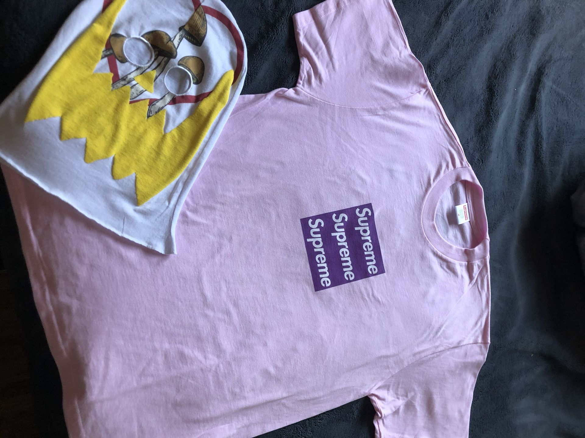 Asspizza Supreme Triple Box Logo Medium Pink And Face Mask