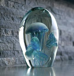 The Dynasty Gallery Quadruple Jellyfish - Teal Glow