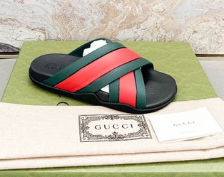 Gucci cross slides size 10 brand new with box