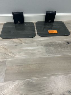 Sanus VMA401 Smoked Tempered Glass Floating AV Wall Shelves (2 available, $45 each)
