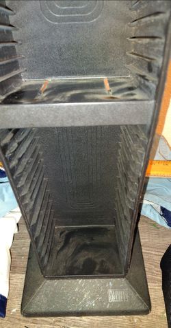 ALPHA 60 CD Media Storage Tower Organizer Display Rack Holder Black Vintage