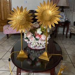 Gold Lamps Pair.