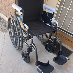 Wheelchair W/Footrests, Brand New, 18” Seat. Adjustable 