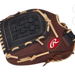 Brand New Rawlings 12.5" Baseball & Softball Glove, Left Hand Throw