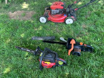 Electric and Gasoline Engines Chains Saws.   Must Read Details in DESCRIPTION