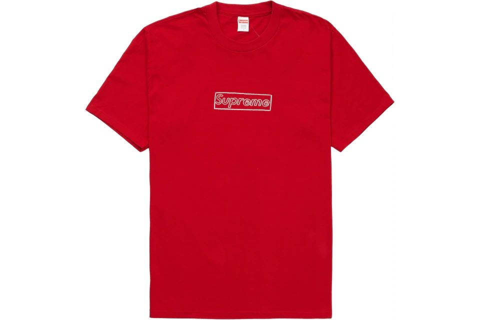 Supreme Kaws Red Box Logo T-shirt