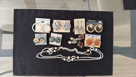 Assorted vintage and contemporary costume jewelry