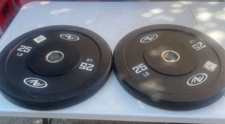 Athletic Works 25lb Black Olympic Bumper Rubber Plate,