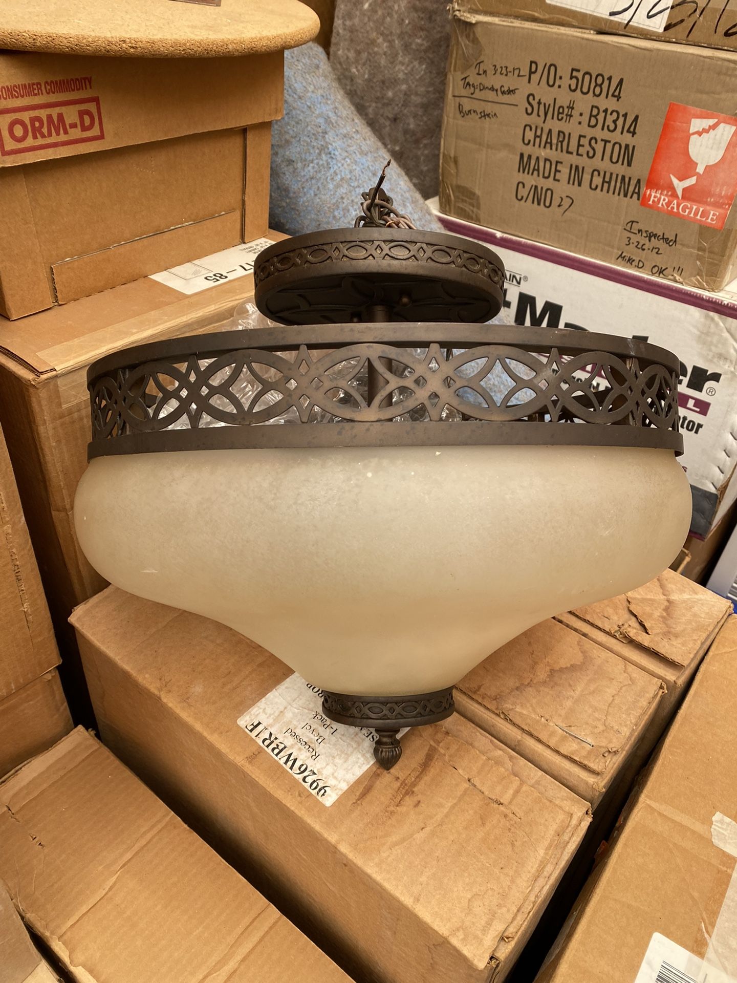 Beautiful antique bronze light fixture