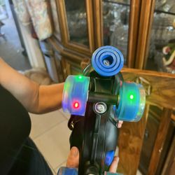 New Nattork Roller Skates Adjustable Kids Size M 13c-2y with Light up Wheels 