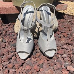 Silver Platform Heels