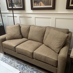 Brown Linen Couch