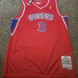 NEW MITCHELL &NESS SIXERS JERSEY 