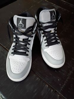 Grey and White with Black