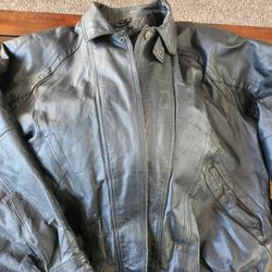 COUGAR Leather Bomber Jacket XL