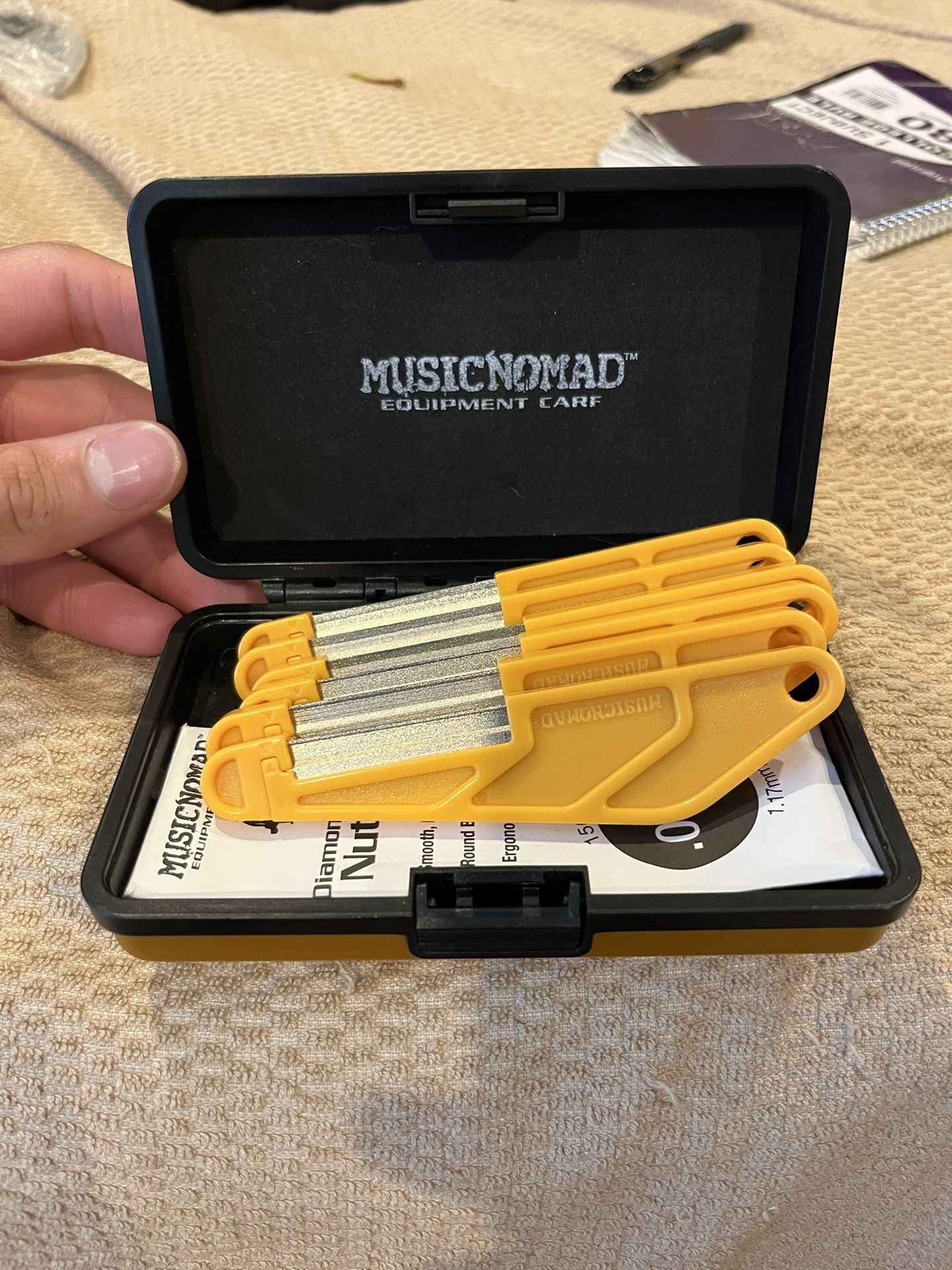 MusicNomad MN668 Guitar Nut/Saddle File Set for light strings