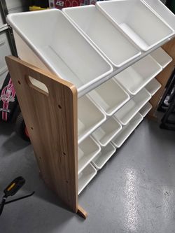 Kids storage bins 4-tier (16 bins)