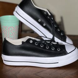CONVERSE CHUCK TAYLOR ALL STAR LIFT CLEAN LEATHER LOW TOP