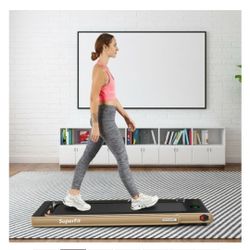 2 in 1 2.25 HP Under Desk Electric Installation-Free Folding Treadmil with Bluetooth Speaker and LED Display-Yellow SP37514YE