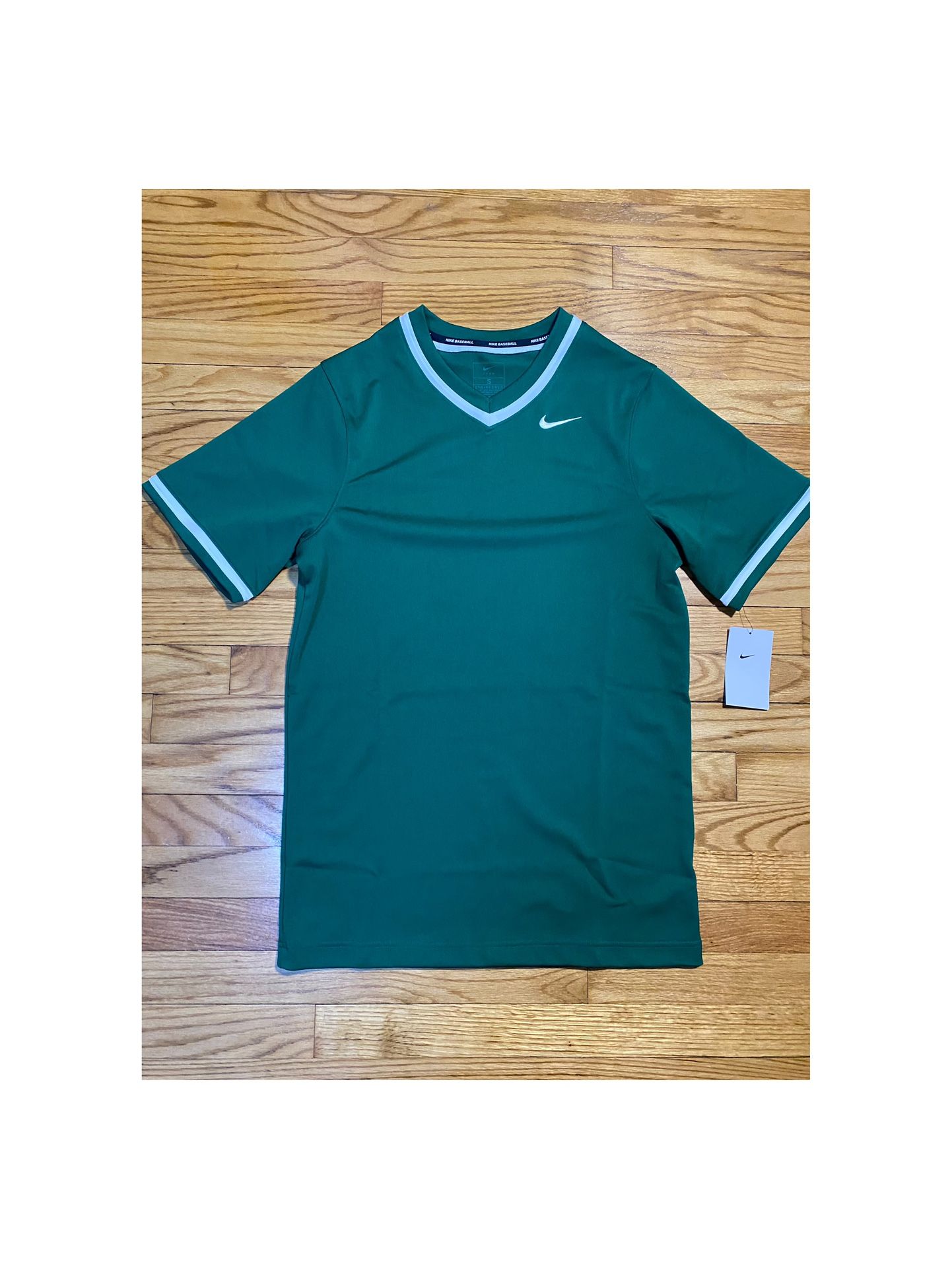 Nike Baseball VAPOR SELECT V-NECK JERSEY Green Men’s Size S New!