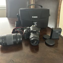 Canon Rebel T5 With Case And 75-300mm