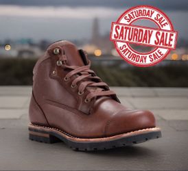 ELK WOODS Full Grain Leather Waterproof Classic 6" Soft Toe Work Boot - Brown