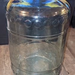 ANTIQUE CRYSTAL 5 GALLON GLASS WATER BOTTLE 