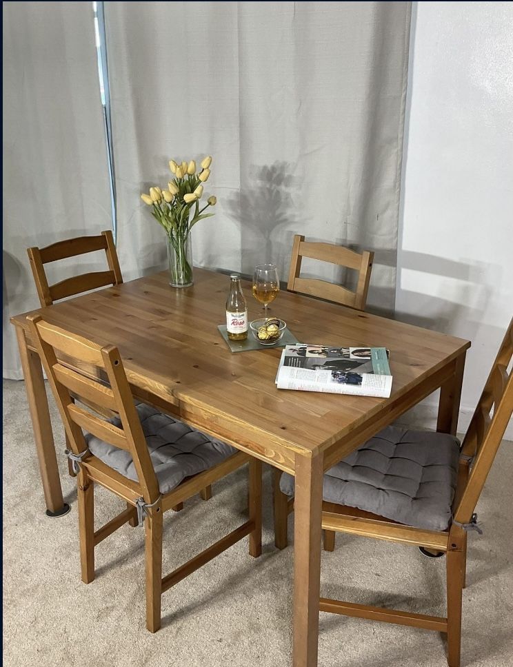 Compact Kitchen Dining Table & 4 Chairs
