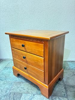 Two Drawer End Table Night Stand Storage Unit Piece