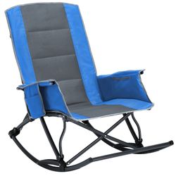 Camping Rocking Chair w/ Foot Rest – 330 lbs Capacity