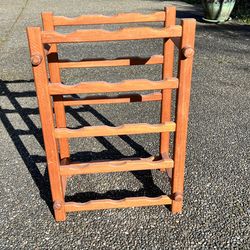 Mint condition 5 tiers Wood Wine Rack