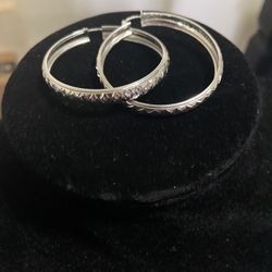Hoops Large Silver Earrings