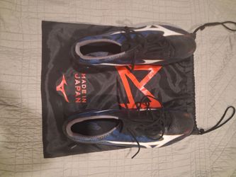 Mens size 11.5 Mizuno Made in Japan Alpha III FG blk&ancient water blue pulse colorway soccer cleats. NEW IN BOX Soccer Cleats