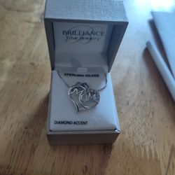 Heart-shaped Mothers Necklace Sterling Silver