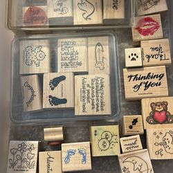 Lot Of Stamps, Ink, And Card Making Supplies