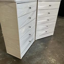 White 5 Drawer Dresser Set ((( 