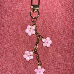 Pink Flower Purse Charm