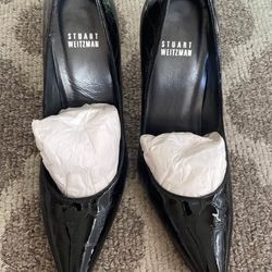 Womens Stuart weitzman black Orinoco croco heels