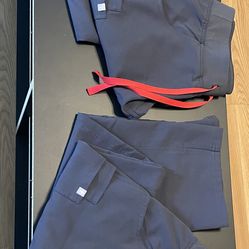 2 Pairs of Small FIGS Kade Cargo “Charcoal” Pants