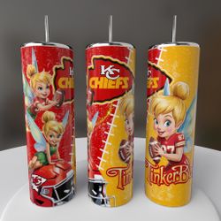 Kansas City Chiefs Football Tinkerbell Tumbler