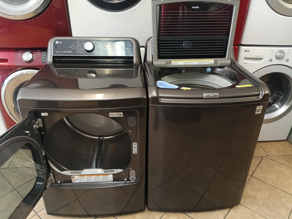  SET TOP LOAD WASHER AND DRYER LG ✨️SIDE BY SIDE✨️ 🆓️FREE DELIVERY 🆓️ ✅️STAINLESS STEEL ✅️