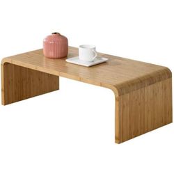 Square Sofa Side Table,Bamboo Window Table,Japanese Tatami Coffee Table,Tea Table,Suitable for Dating Couples(Color:Bamboo,Size:27.9.62in) 